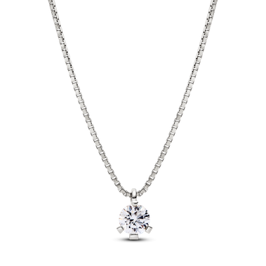 Pandora Nova diamant cultivé en laboratoire collier à pendentif avec 0,50 carat tw en or blanc 14 K