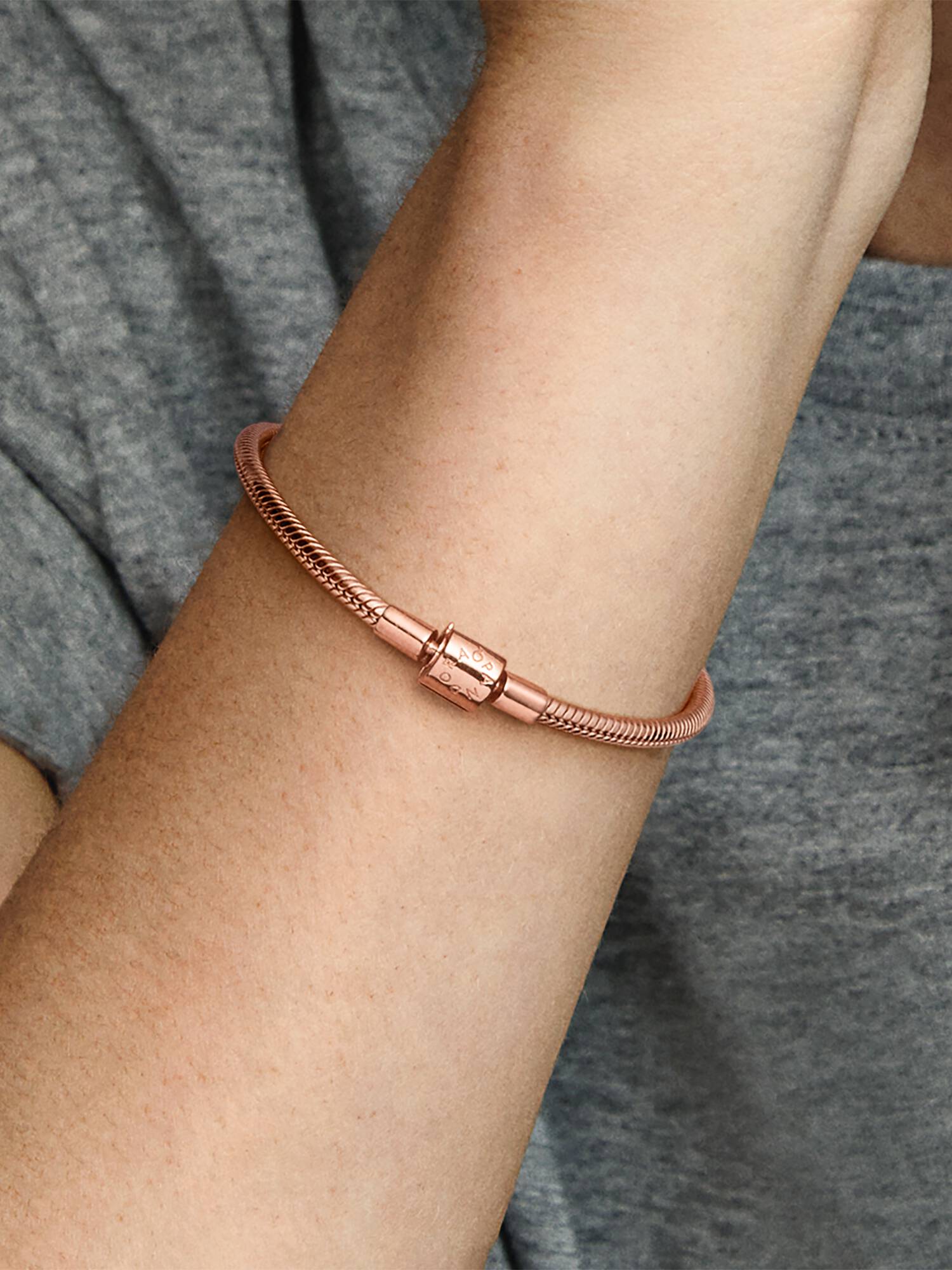 FINAL SALE - Pandora Moments Barrel Clasp Snake Chain Bracelet