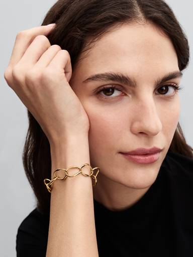 Bracelet à maillons de forme organique