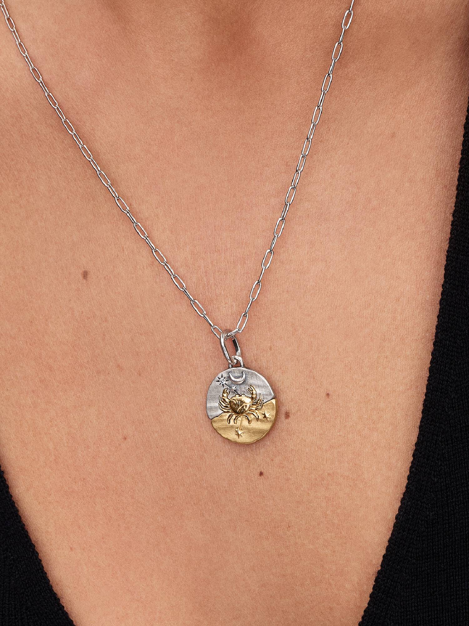 Cancer Zodiac Medallion Charm