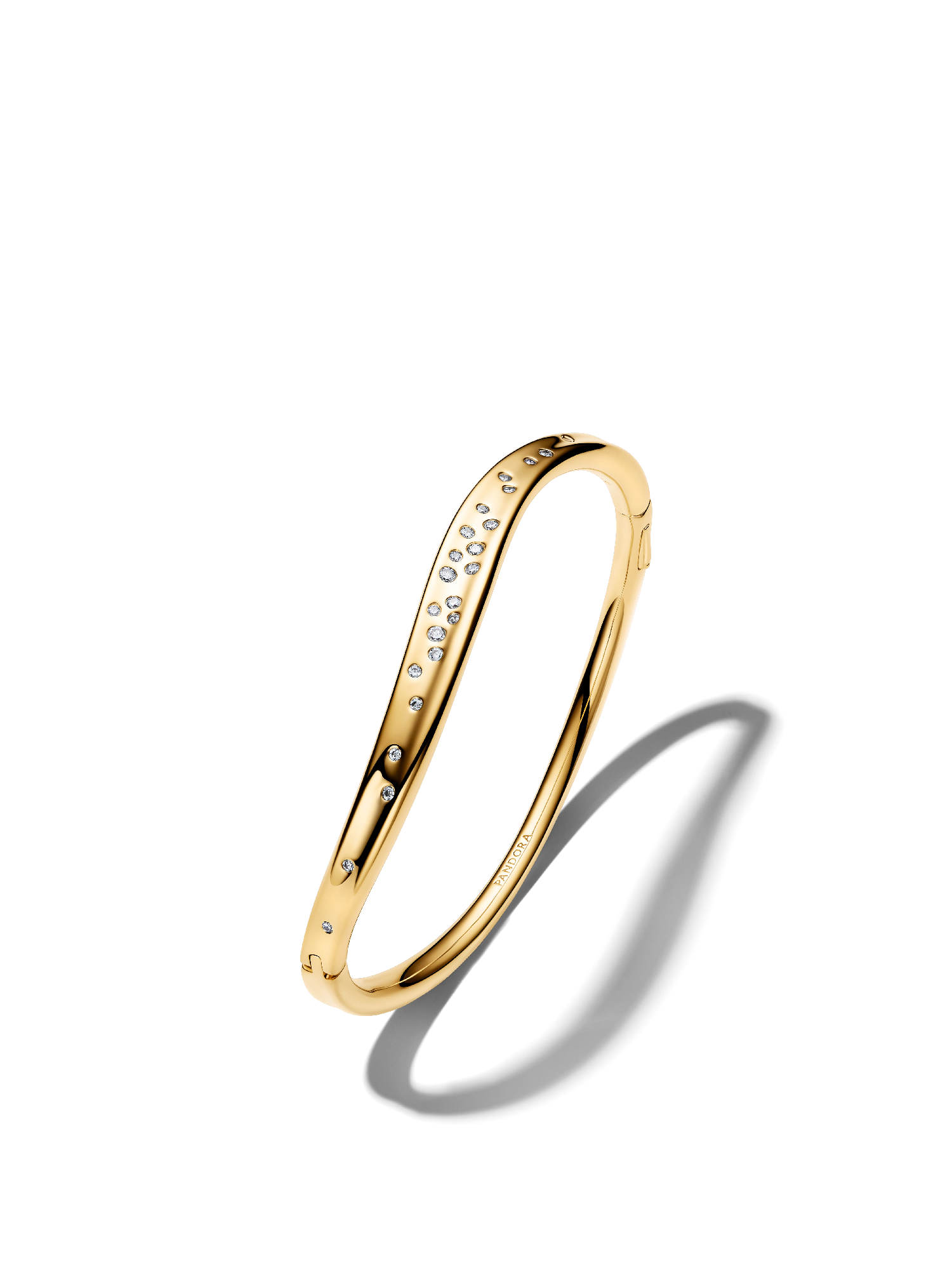 FINAL SALE - Organically Shaped Wired Open Bangle | Gold plated