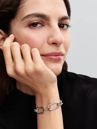 Bracelet en chaîne à mailles audacieuses