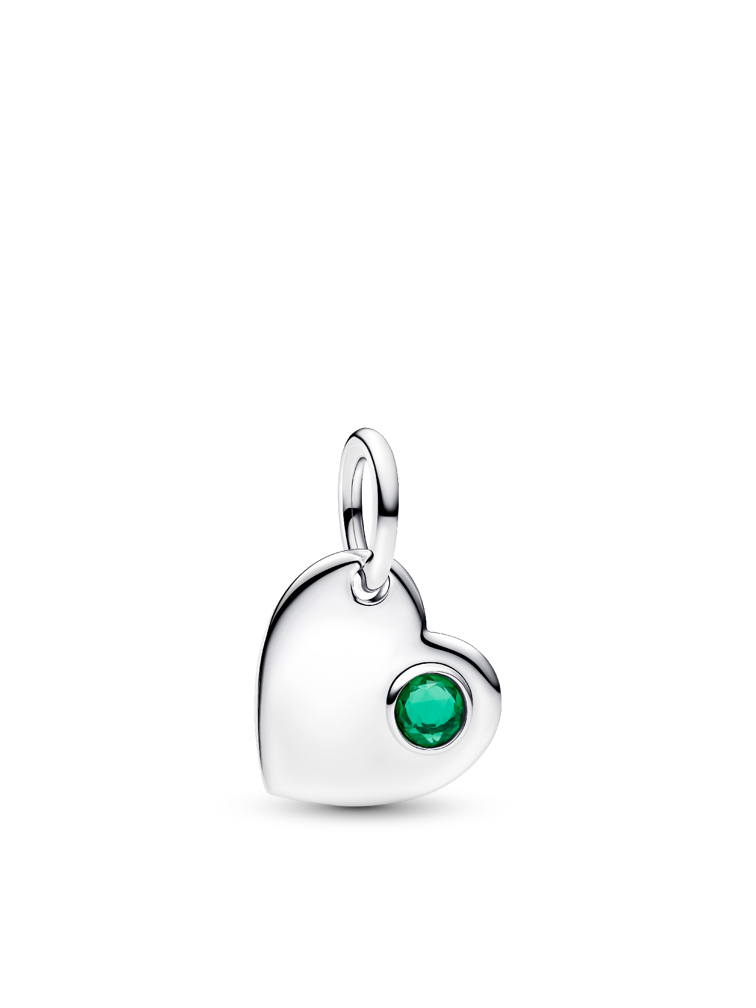 May Birthstone Heart Pendant Necklace