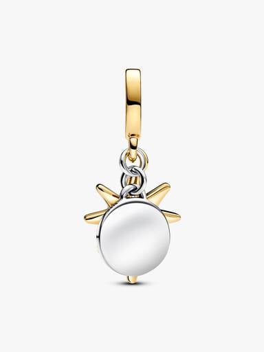 Charm-pendentif à graver Étoile du Nord avec diamant cultivé en laboratoire