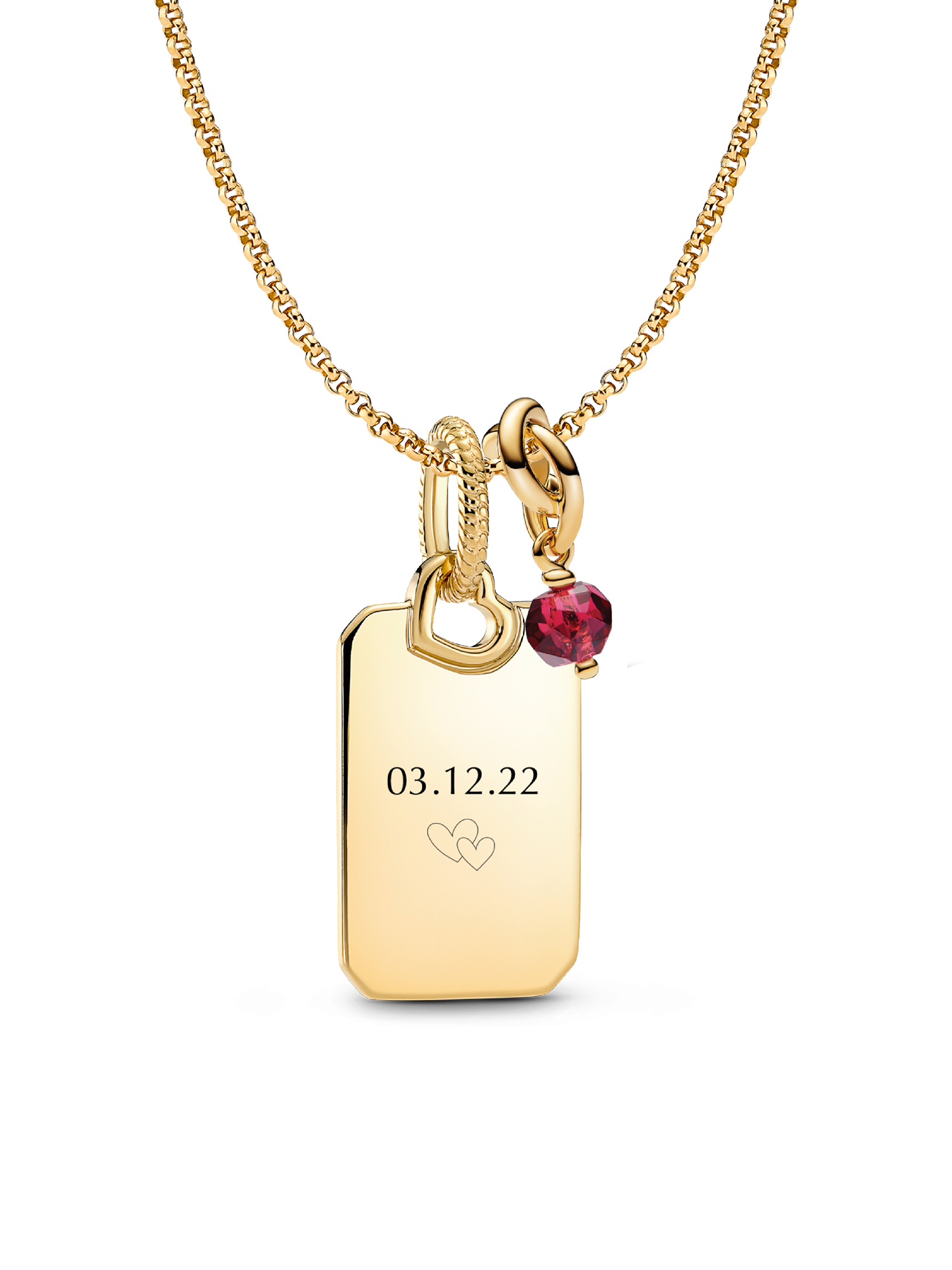 July Eternity Circle Engravable Pendant Necklace