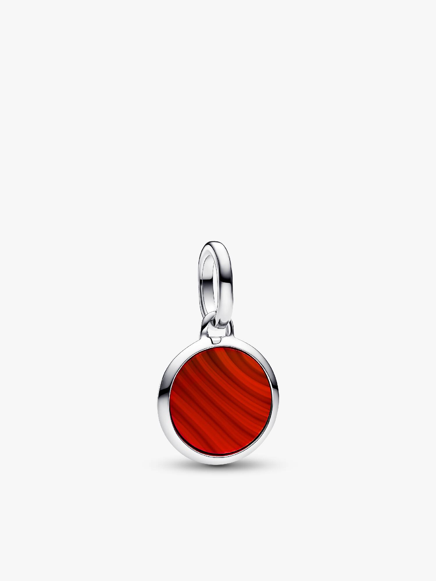 VENTE FINALE -  Mini charm médaillon rouge en verre de Murano à graver