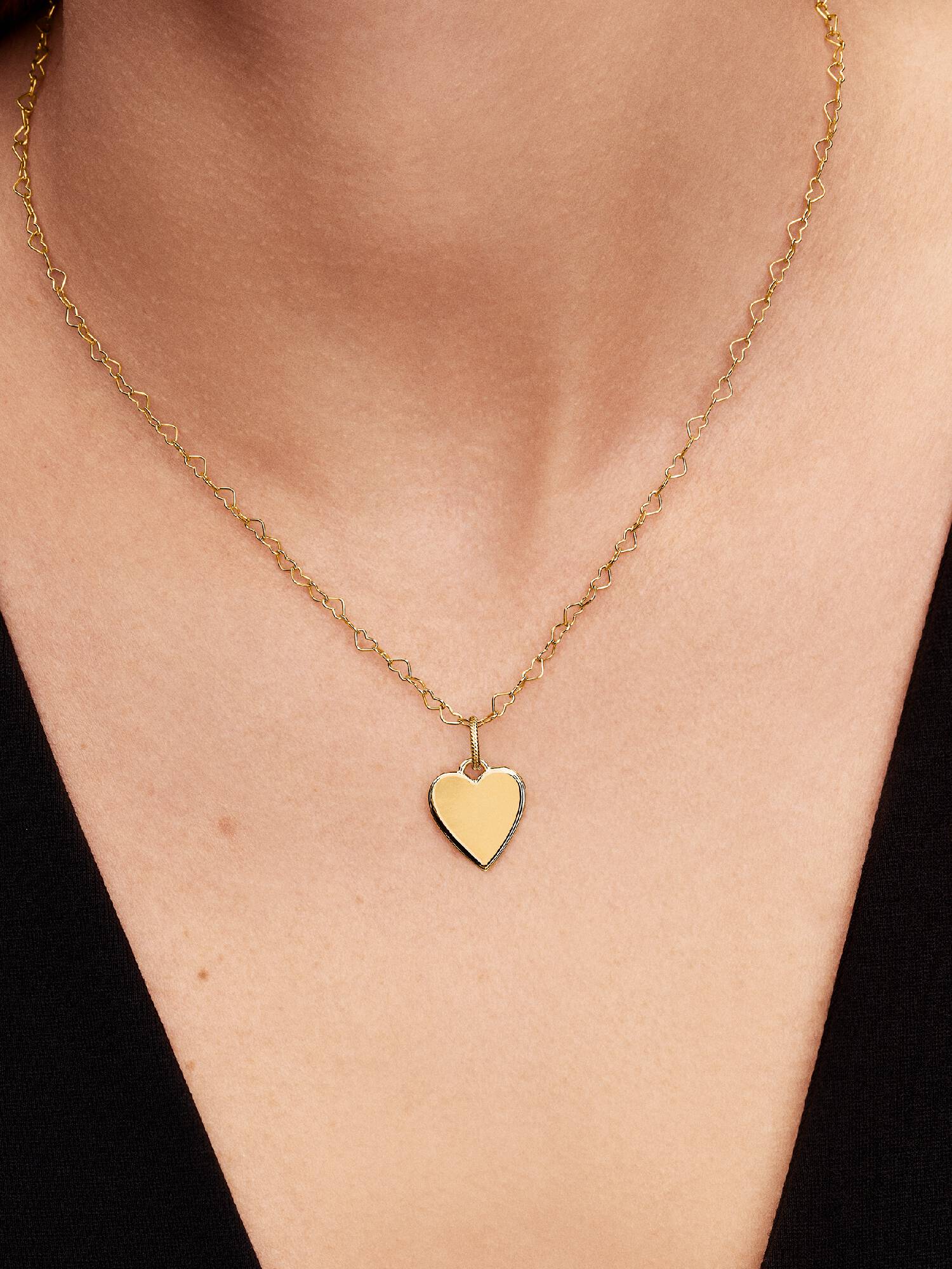 Pendentif Étiquette en forme de cœur à graver