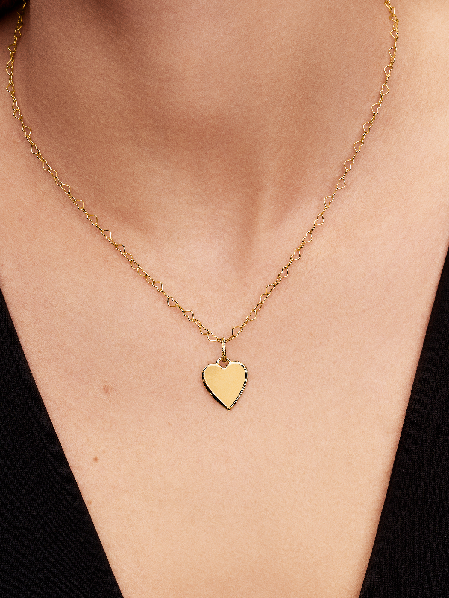 Pendentif Étiquette en forme de cœur à graver
