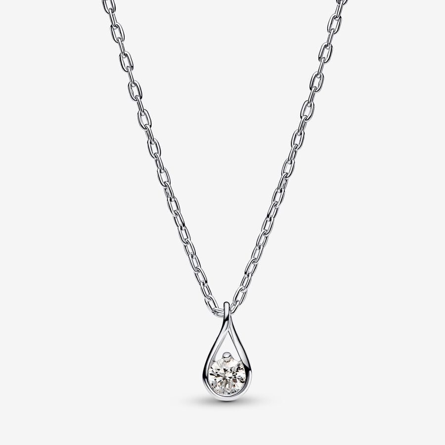 Pandora Infinite Pendentif et collier avec diamant créé en laboratoire 0,15 carat tw en argent sterling image number 0