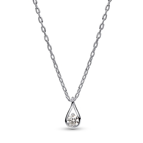 Pandora Infinite Pendentif et collier avec diamant créé en laboratoire 0,15 carat tw en argent sterling