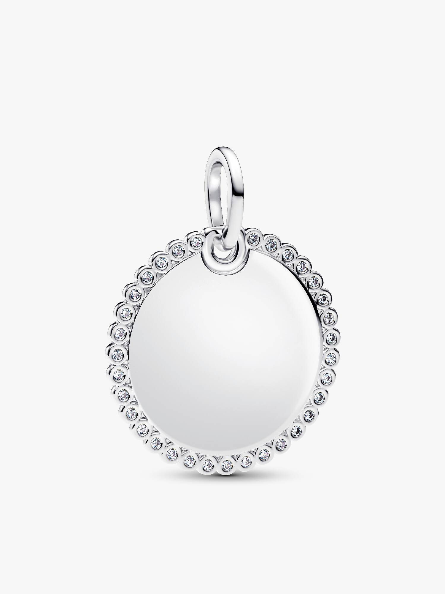 Pendentif étiquette ronde à graver