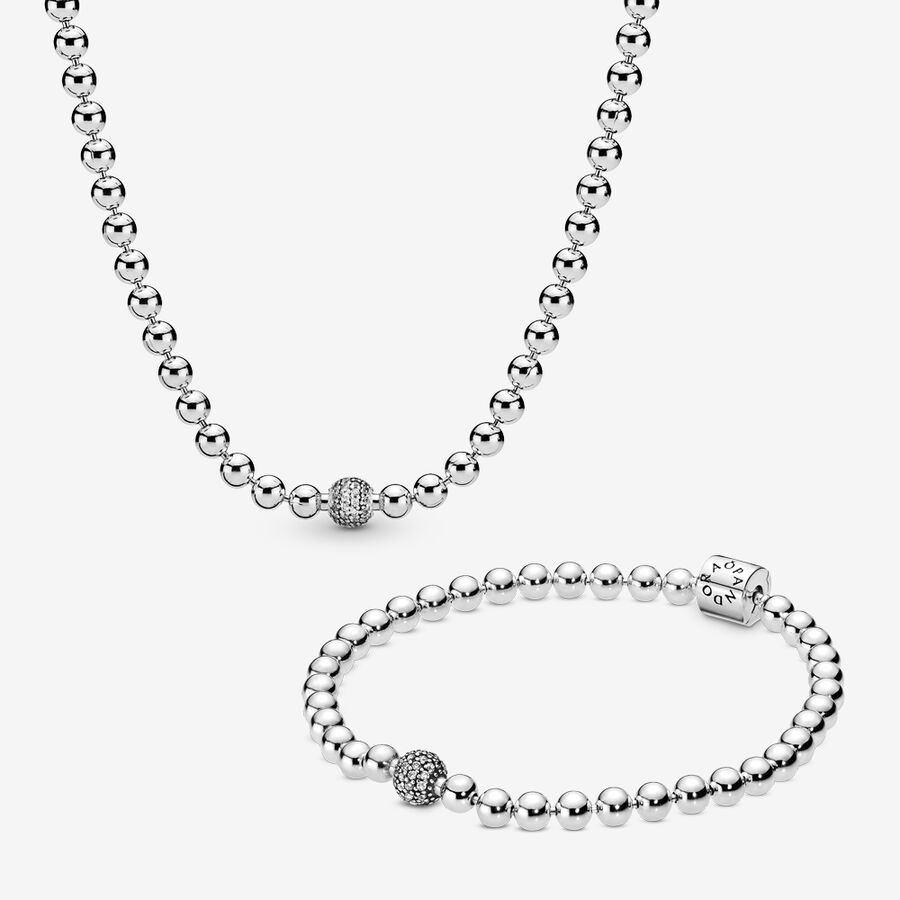 Beads & Pavé Jewellery Set image number 0