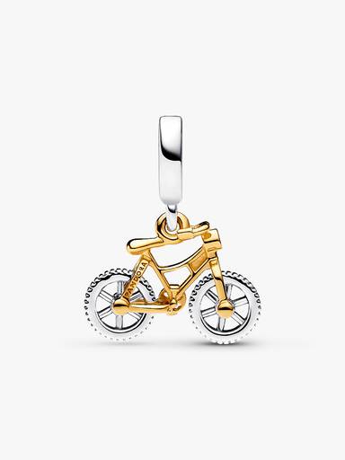 Two-tone Spinning Wheels Bicycle Dangle Charm