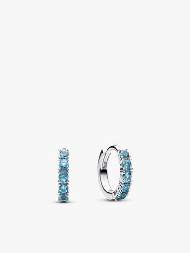 Ensemble de boucles d’oreilles bleues pâles scintillantes