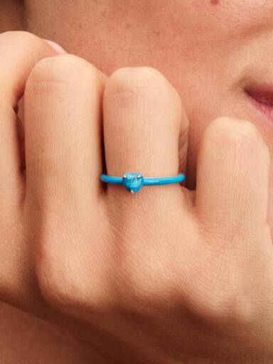 Bague Pierre turquoise en forme de cœur