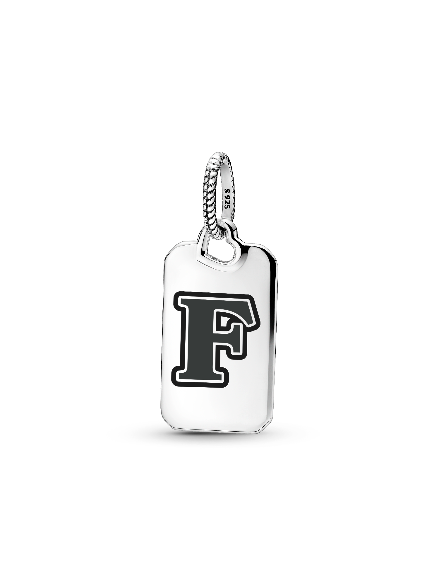 Letter F Rectangle Pendant