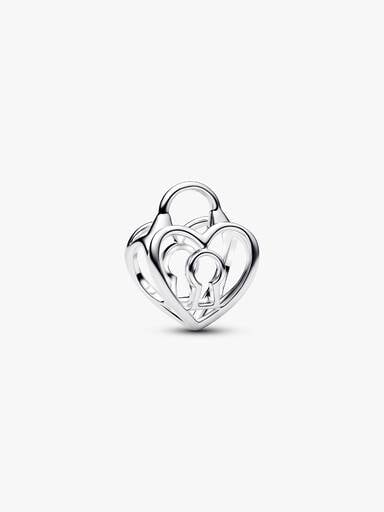Charm Cadenas en cœur ajouré