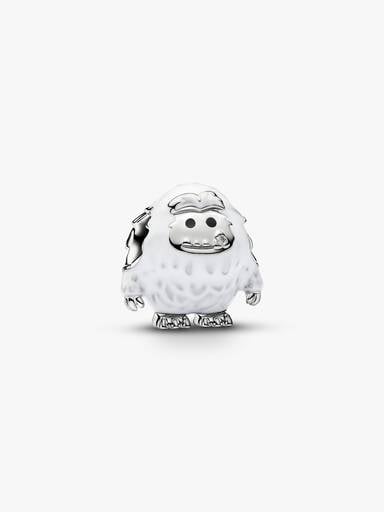 Snowy Yeti Charm, Platinum Plated