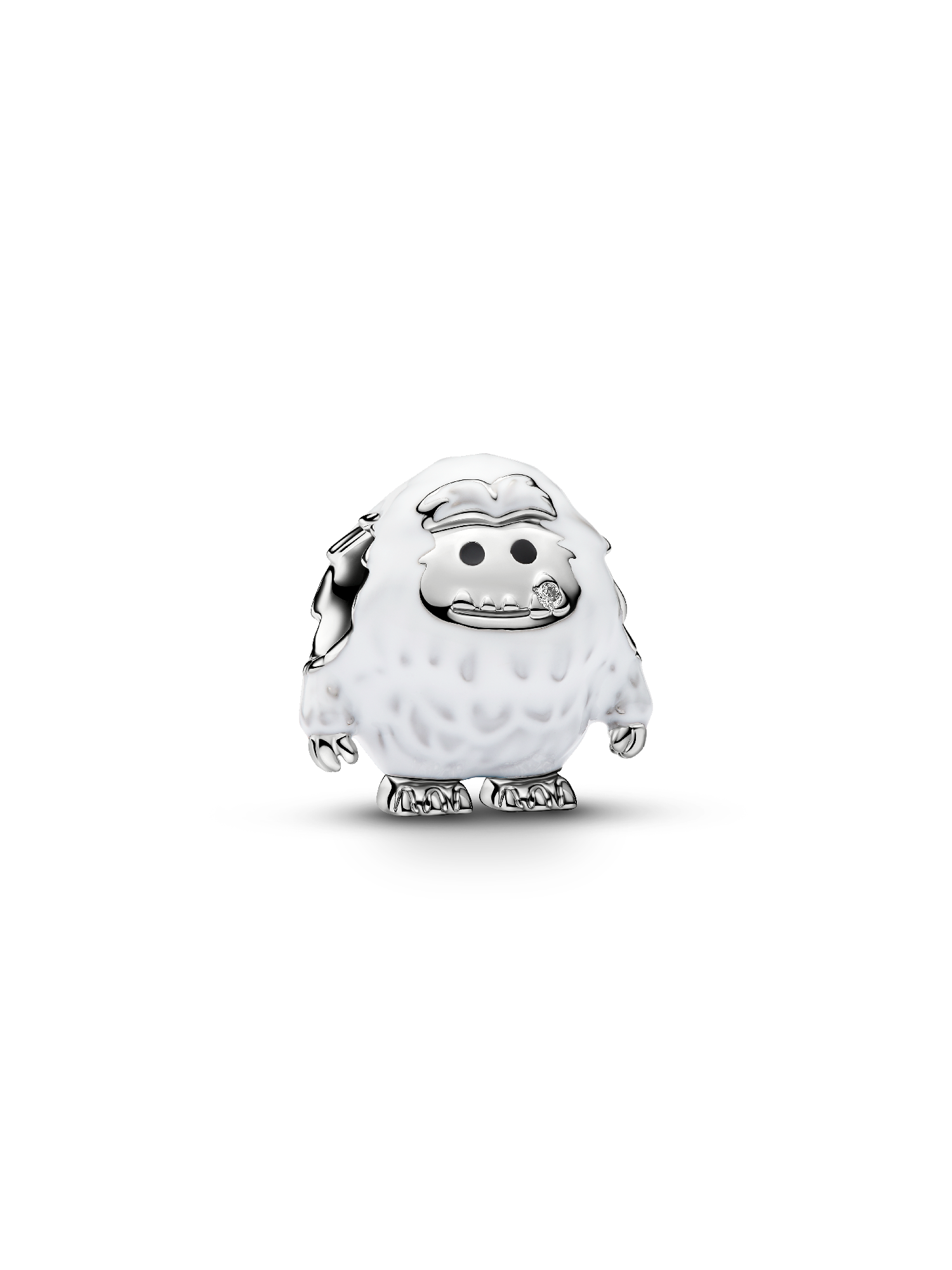 Snowy Yeti Charm, Platinum Plated
