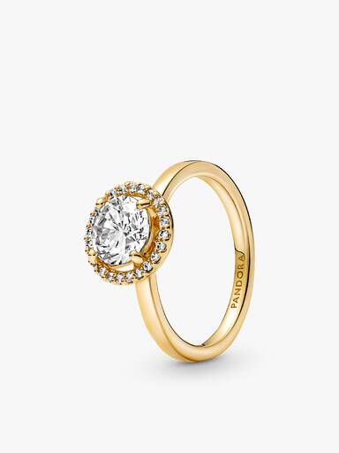 Halo of Gold Sparkling Wishbone Ring Set