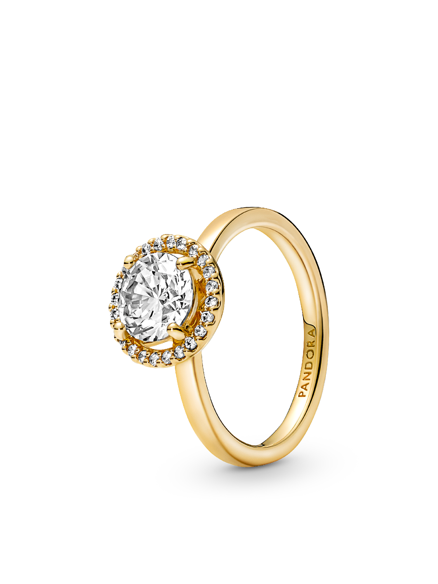Halo D’Or Triangle Etincelant Bague Set
