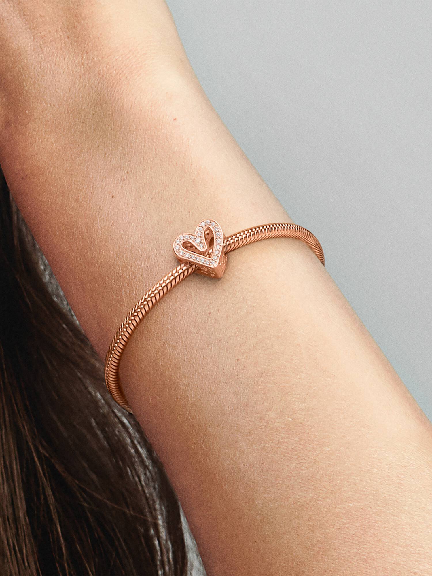 FINAL SALE - Sparkling Freehand Heart Charm