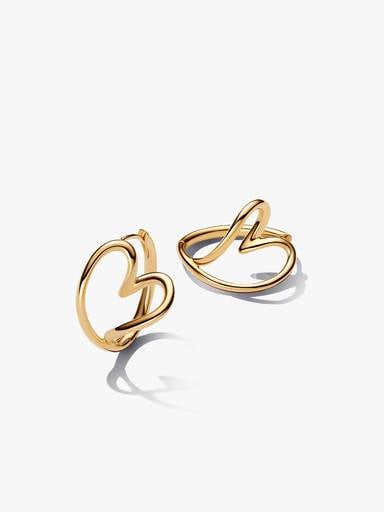 Organically Shaped Hearts Earring Stack