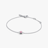Pandora Era Bezel Sterling Silver Pink Lab-grown Diamond Chain Bracelet Pandora Era Bezel Sterling Silver Pink Lab-grown Diamond Chain Bracelet