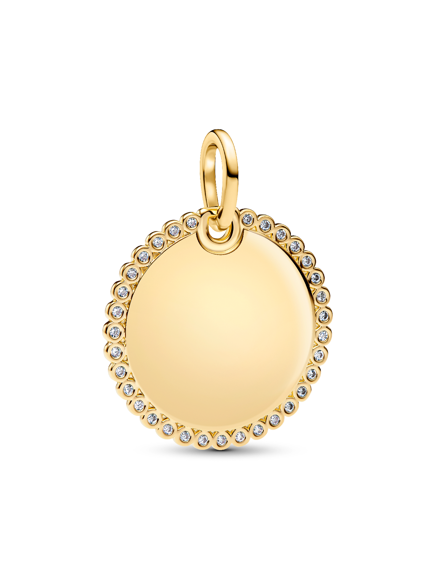 Pendentif étiquette ronde à graver