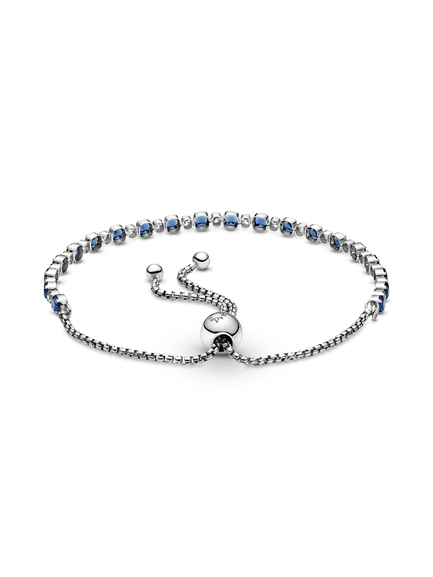 Blue and Clear Sparkle Slider Bracelet