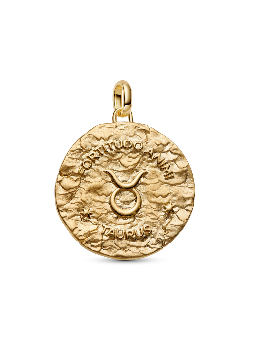 Taurus Zodiac Oversized Medallion Charm