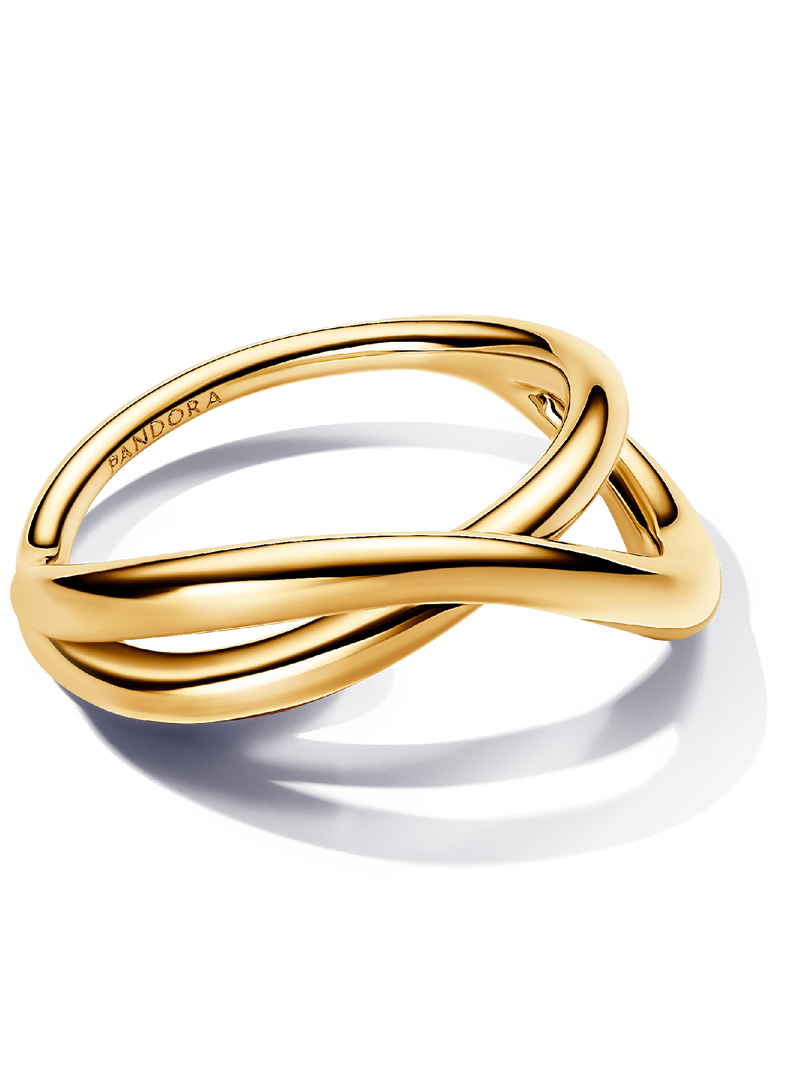 Organically Shaped Infinity Ring