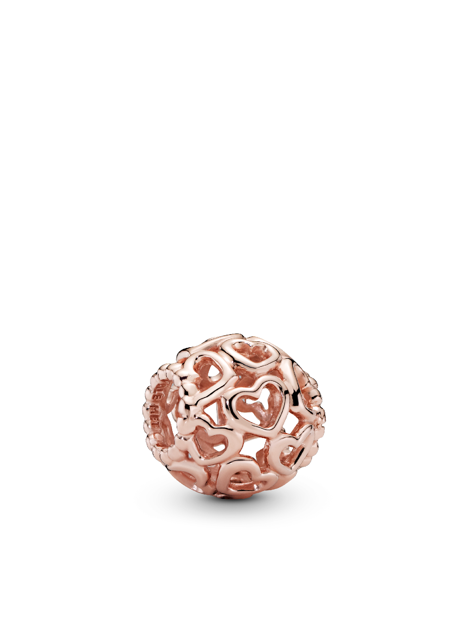 FINAL SALE - Sparkling Freehand Heart Charm | Rose gold plated