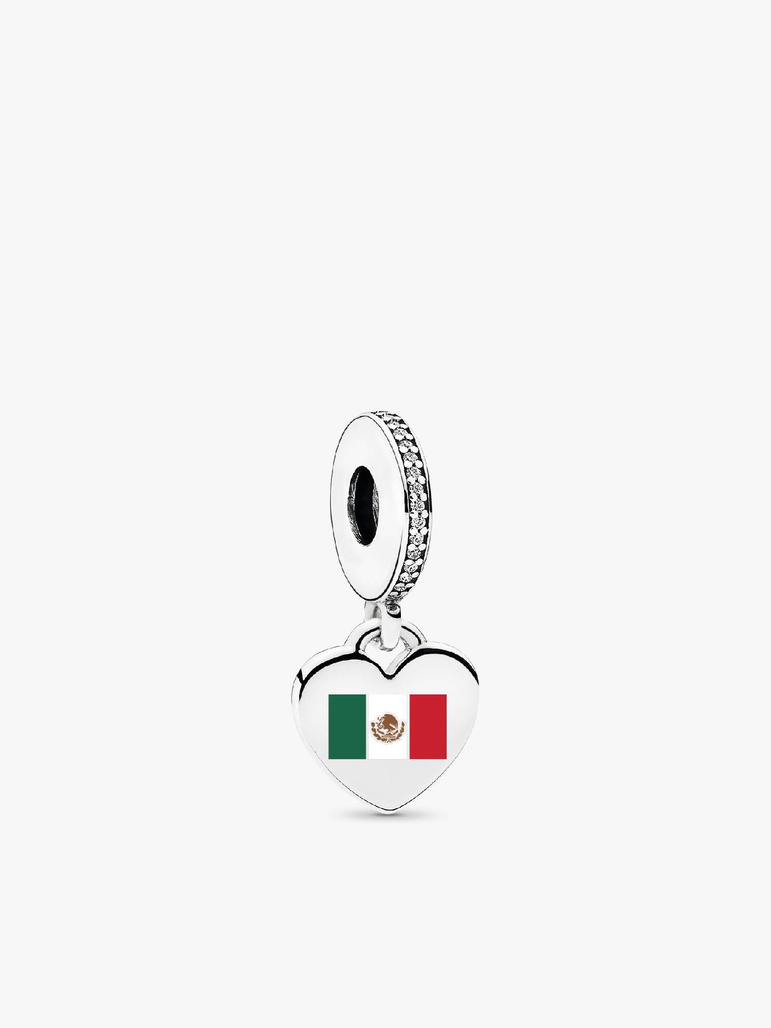 Mexico Flag Heart Charm