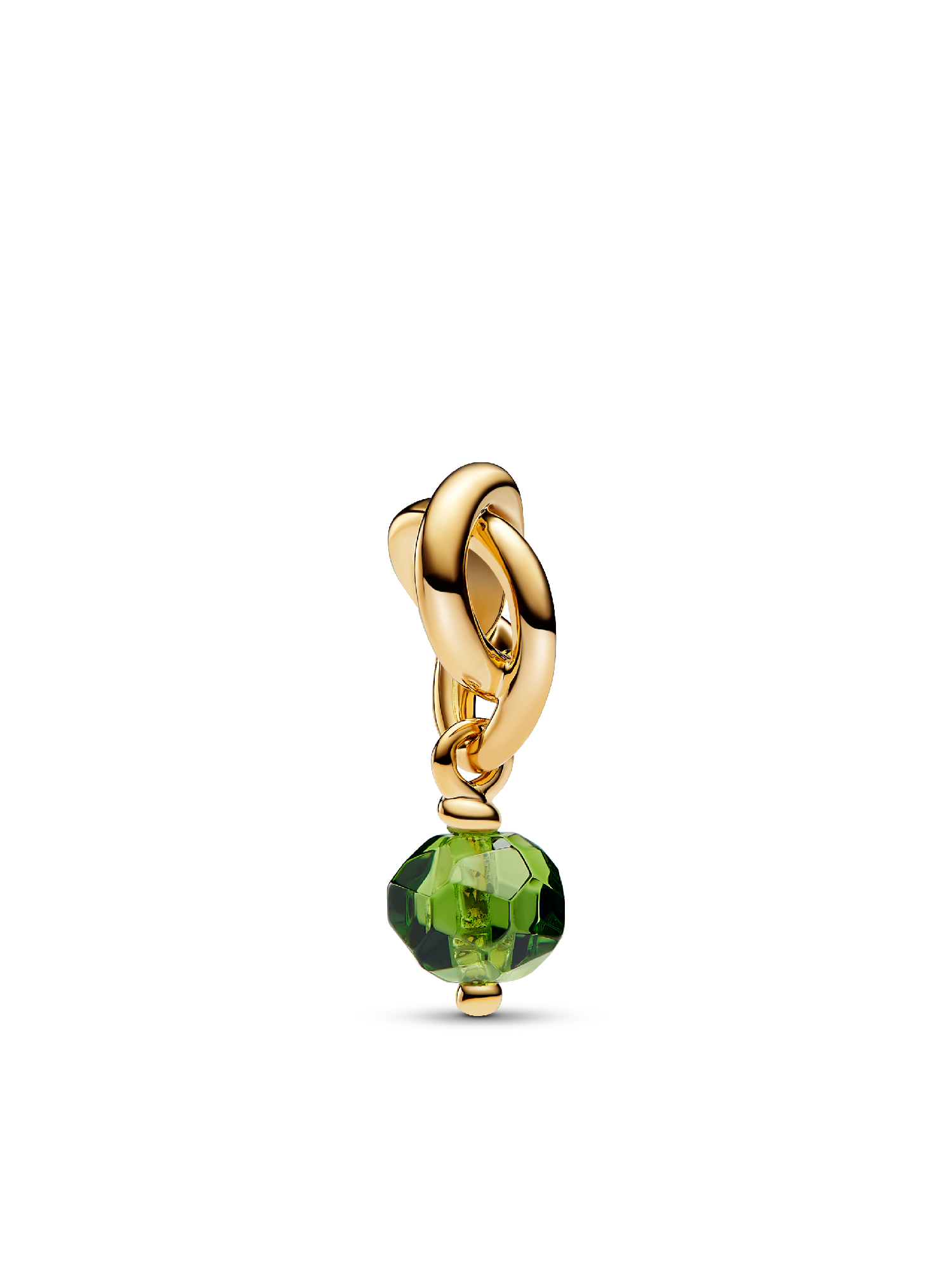 Collier à pendentif gravable avec charm Cercle éternel d'août