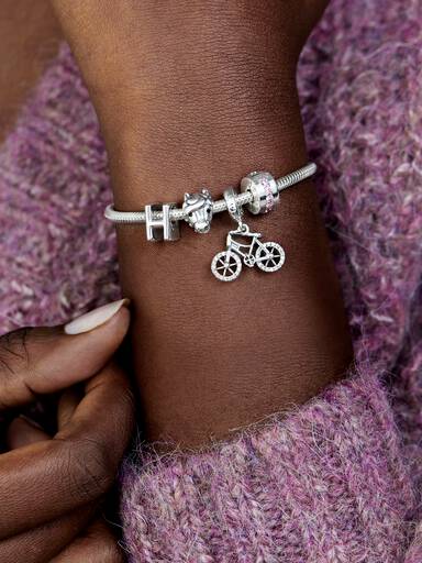 Clip Ligne rose scintillante