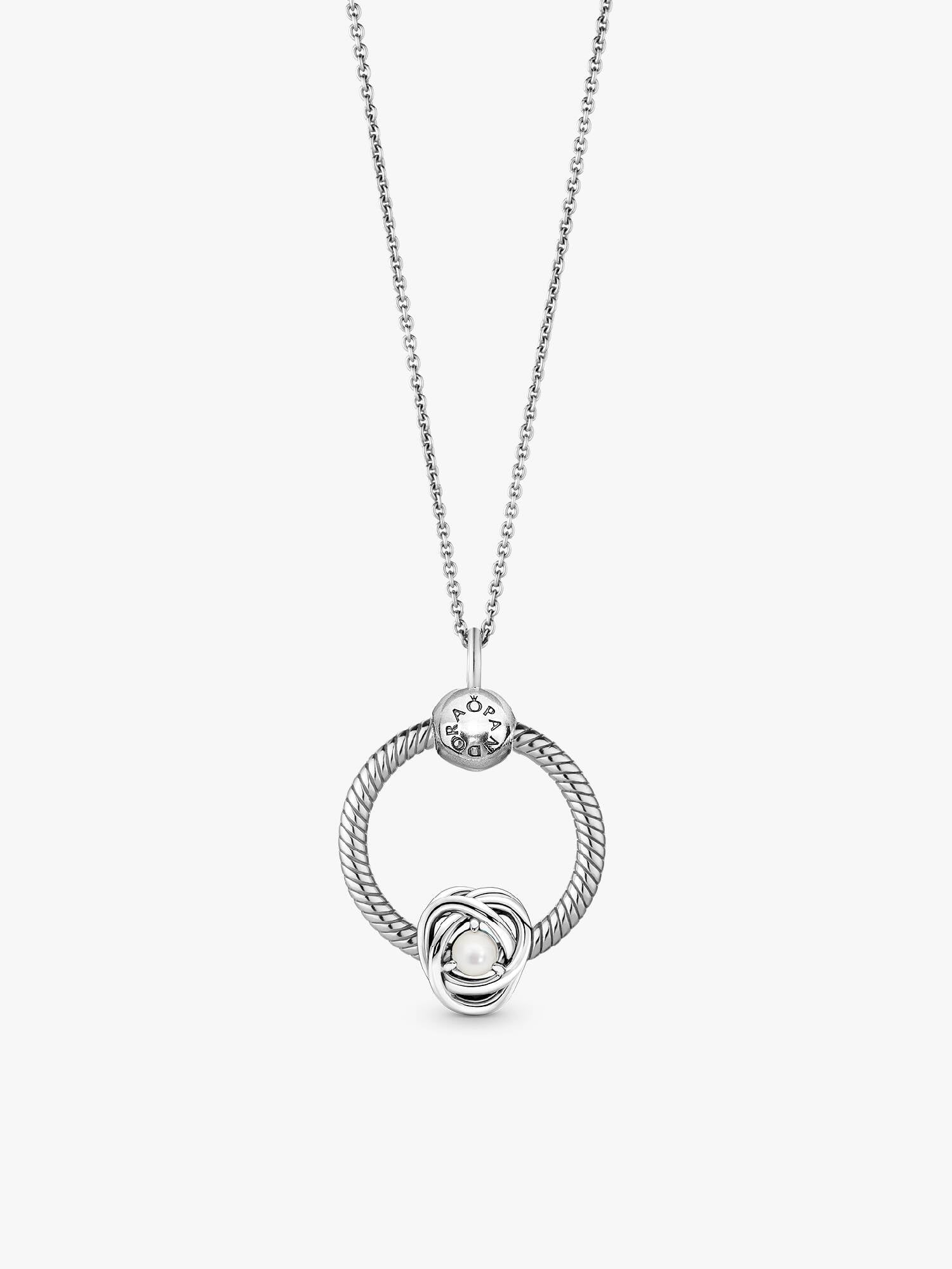 Collier avec charm-pendentif Cercle éternel de juin
