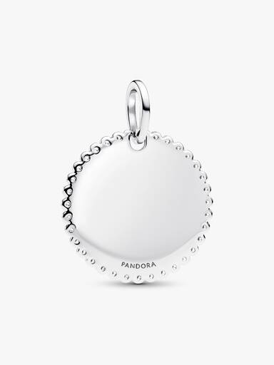 Pendentif étiquette ronde à graver