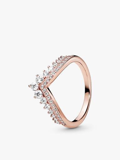 Ensemble de bagues en forme d’os des vœux à superposer Cœur de rose princesse