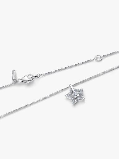 Pandora Talisman Sterling Silver Lab-Grown Diamond Star Pendant Necklace