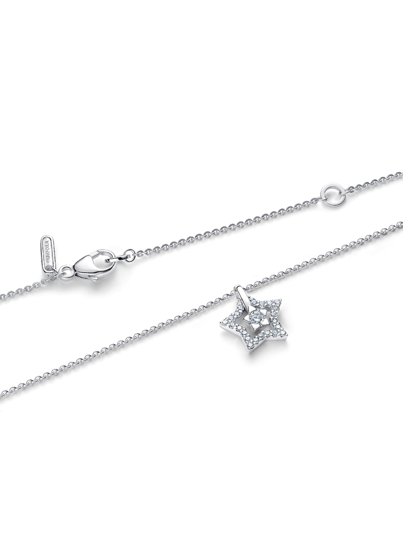 Pandora Talisman Sterling Silver Lab-Grown Diamond Star Pendant Necklace