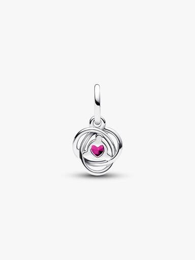 VENTE FINALE - Charm-pendentif Cercle éternel rose d'octobre