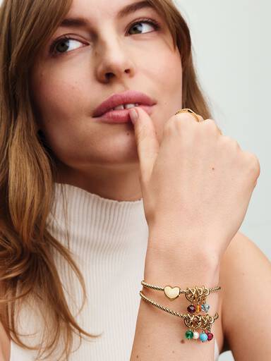 Bracelet à chaîne cloutée