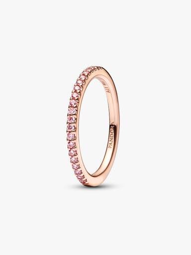 Sparkling Pink Band Ring