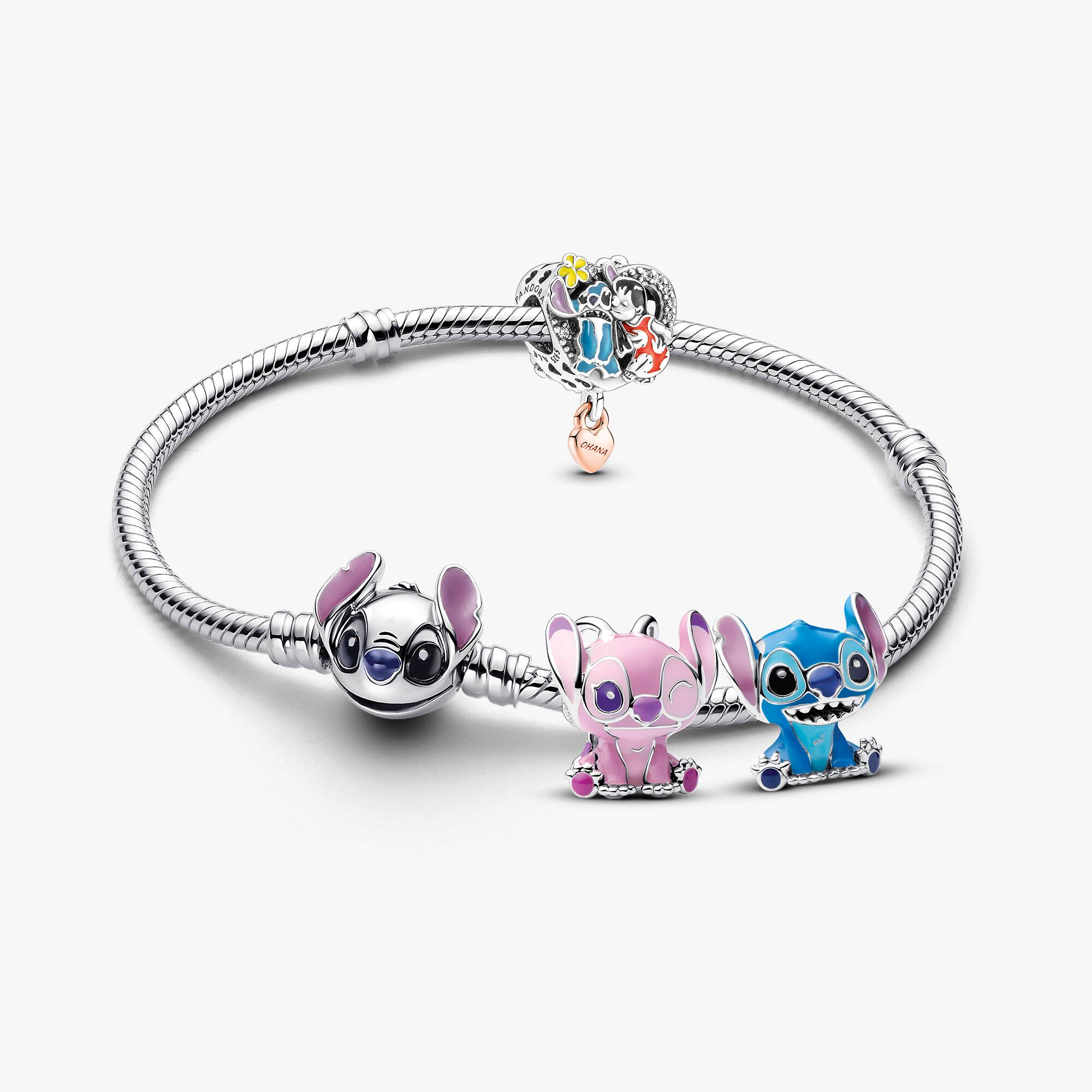 Disney Ohana Lilo & Stitch Charm Bracelet Set