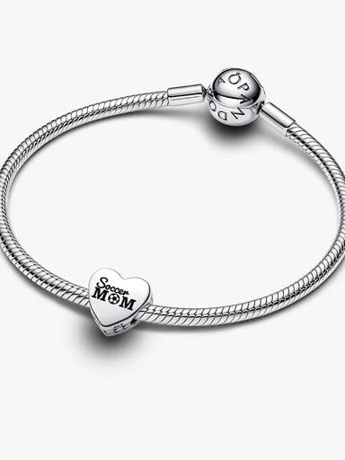 Charm en forme de cœur Maman de soccer