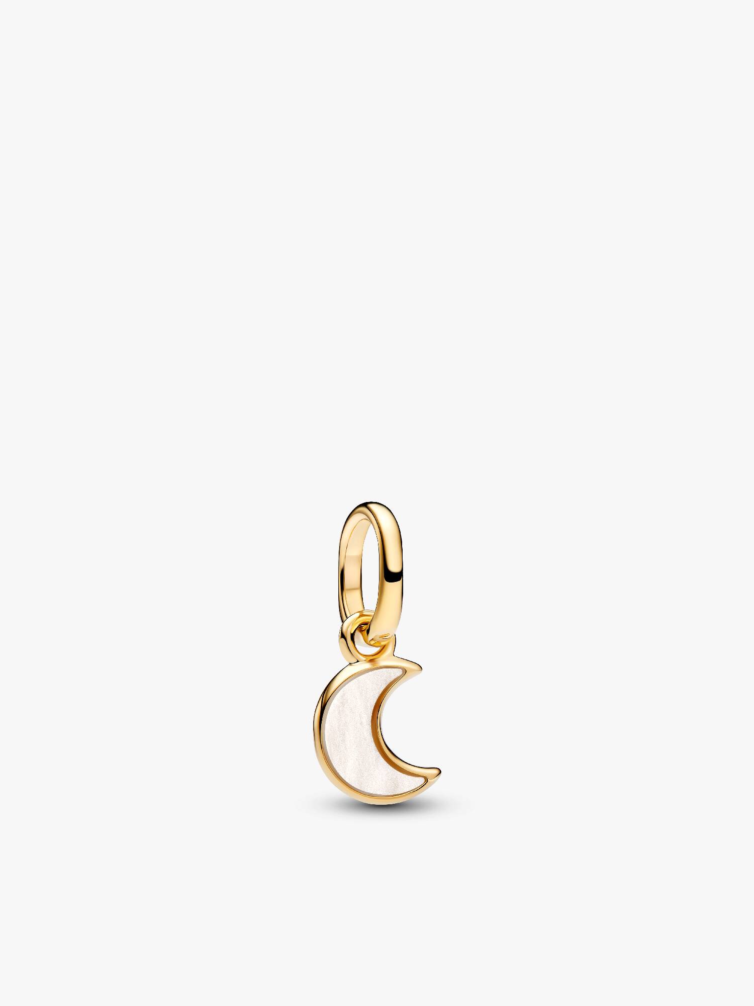 Mini charm-pendentif Croissant de lune blanc