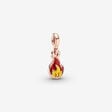 VENTE FINALE - Mini charm-pendentif Flamme ardente Pandora ME
