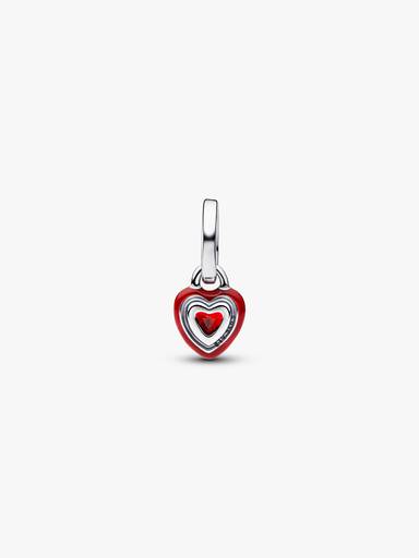 Mini charm-pendentif Cœur chakra rouge