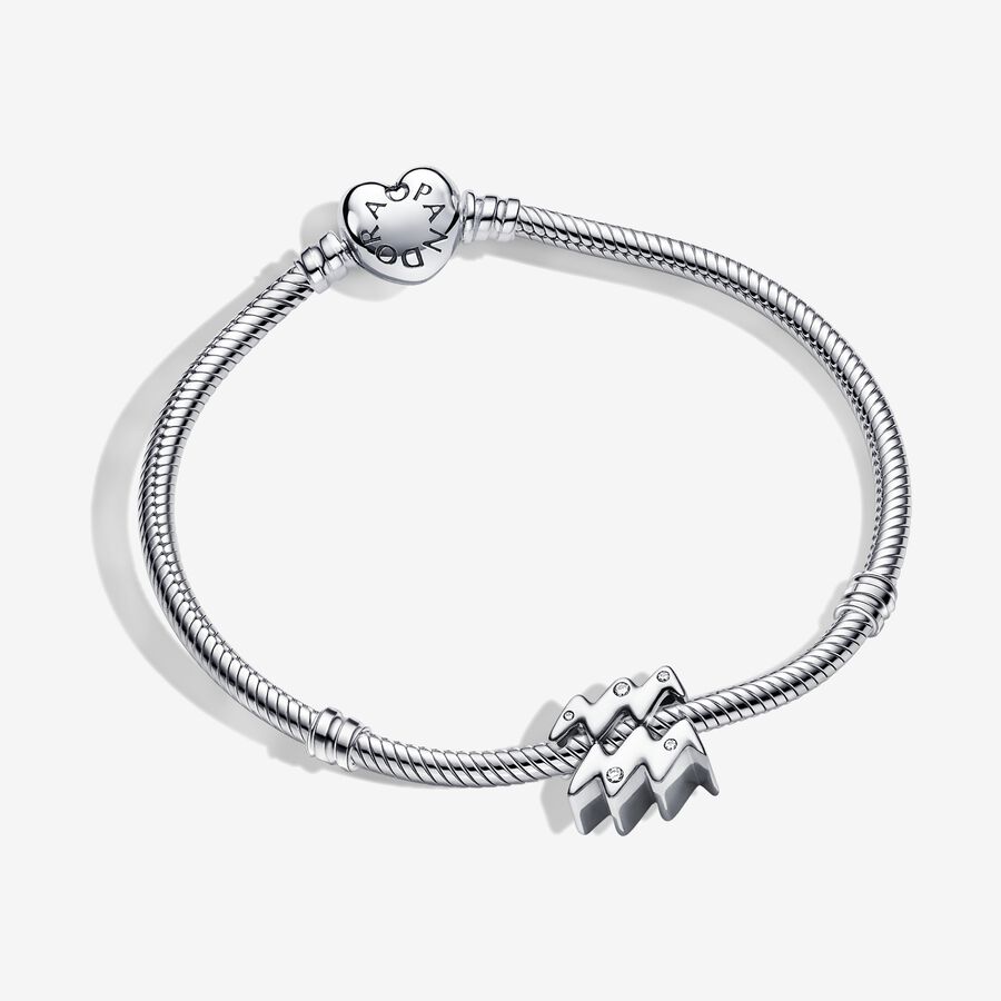 Aquarius Zodiac Charm Bracelet Set image number 0